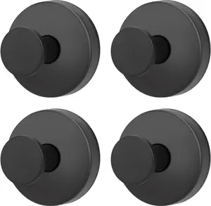 2/4 PACK Suction Cup Hooks for Shower, Bathroom,Glass Windows,Tile – Towel, Loofah, No-Drill Wreath Hanger for Front Door Waterproof Hook Hold, Black