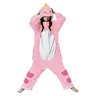 OLAOLA Unisex Adult Plush Pink Dinosaur Animals Onesie Pajamas Warm Home One-Piece Sleepwear