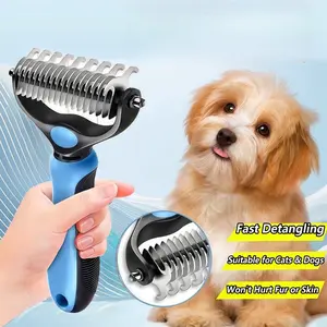 Dog and Cat Hair Grooming Comb – Effective Dematting and Knot Removal Tool, Hair Cleaning Artifact for Shedding, Pet Hair Scraper, Gentle and Easy to Use