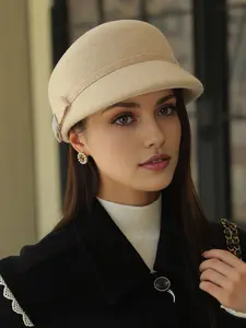 Women's Elegant Rhinestone Decor Bowknot Design Newsboy Hat, Trendy Minimalist Elegant Hat, Chic All-match Accessories for Fall & Winter for Women & Girls, Casual Hat, Fashion Matching Hat