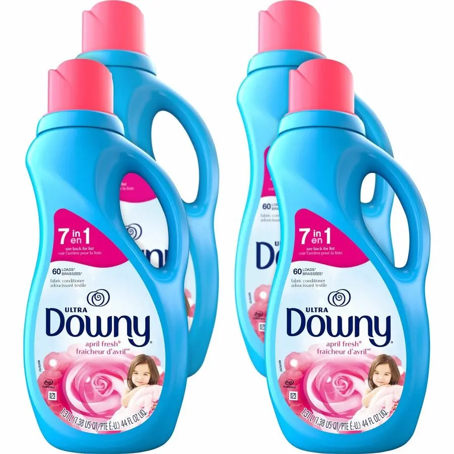 212 MAIN April Fresh Floral Liquid Fabric Conditioner - 6-Pack Light Blue 44 fl oz Bottles, Fragrant Scented Formula, Smoothening, Fresh, Strengthen Fibers, Prevents Fading