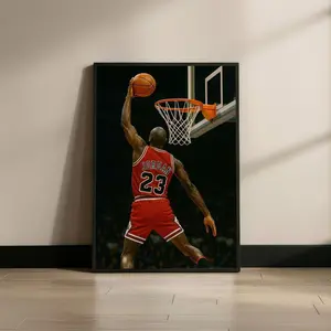 M.Jordans Dunk Poster Print  Sports Decor for Man Cave Gift, Office Decor