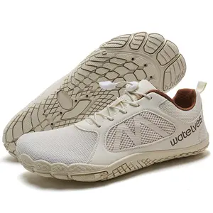 WateLves Barefoot Water Shoes for Women Men Wide Toe Quick-Dry Athletic Hiking Sneakers Mesh Breathable Aqua Shoes with Drainage Holes for Beach Swim Surf Pool Boat Swimming Activewear a Shoes with Drainage