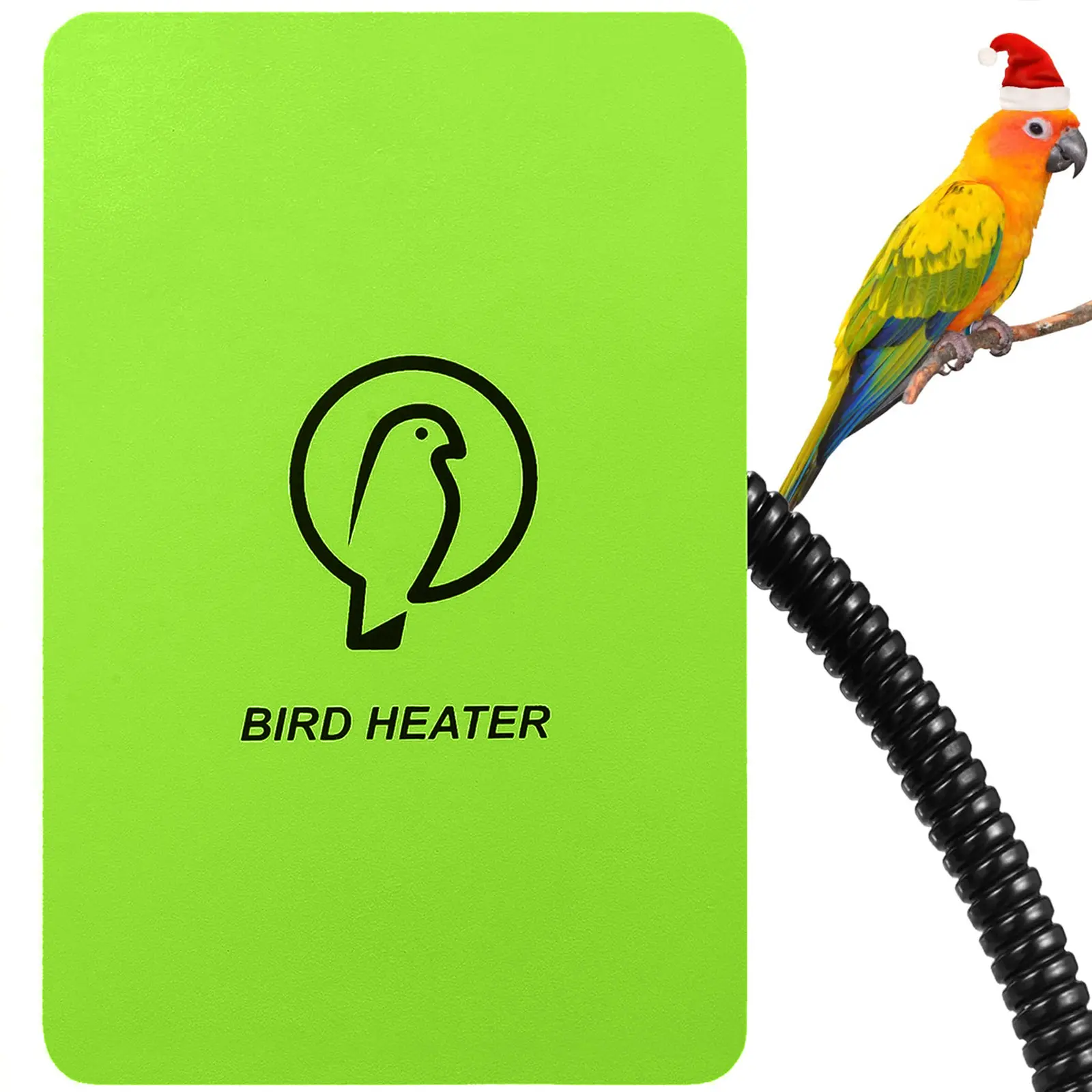 2-Pack Compact Size Bird Heater Pad, 10W Thermostatically Controlled Bird Cage Accessory (3.7" x 5.7"), Pet Supply for Parrots to Keep Them Comfortable
