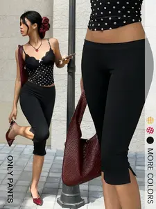 Women's High-Waisted Elastic Seven-Point Cycling Pants, Casual Sporty Shorts for Outdoor & Fitness, Geometric Pattern Fabric