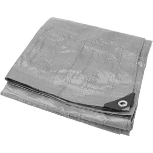 Heavy Duty Tarp for Camping and Weather Protection, Silver, 8 x 10 feet