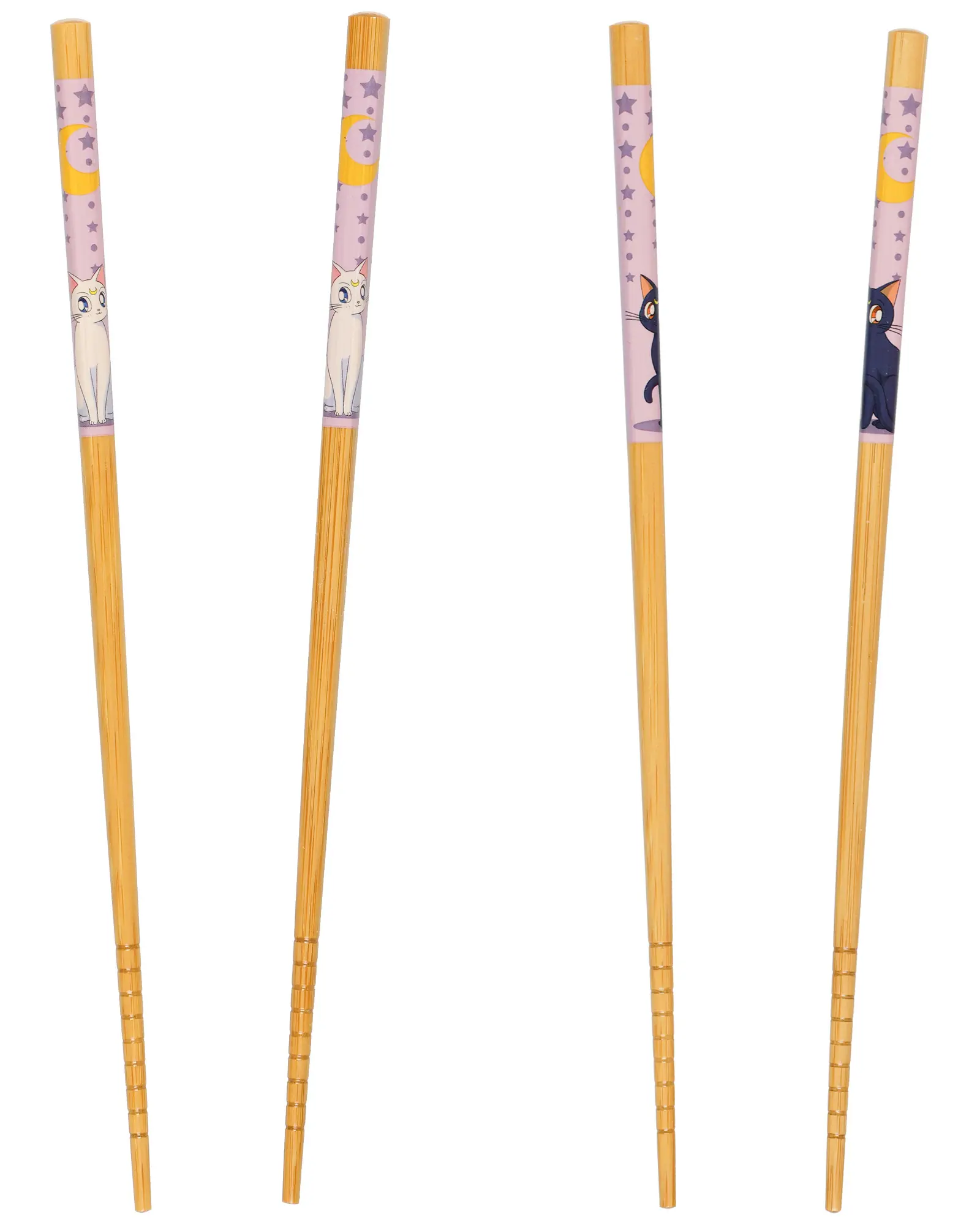 Sailor Moon Chopsticks Luna and Artemis Set of 2 Bamboo Chopsticks Reusable Anime Utensils