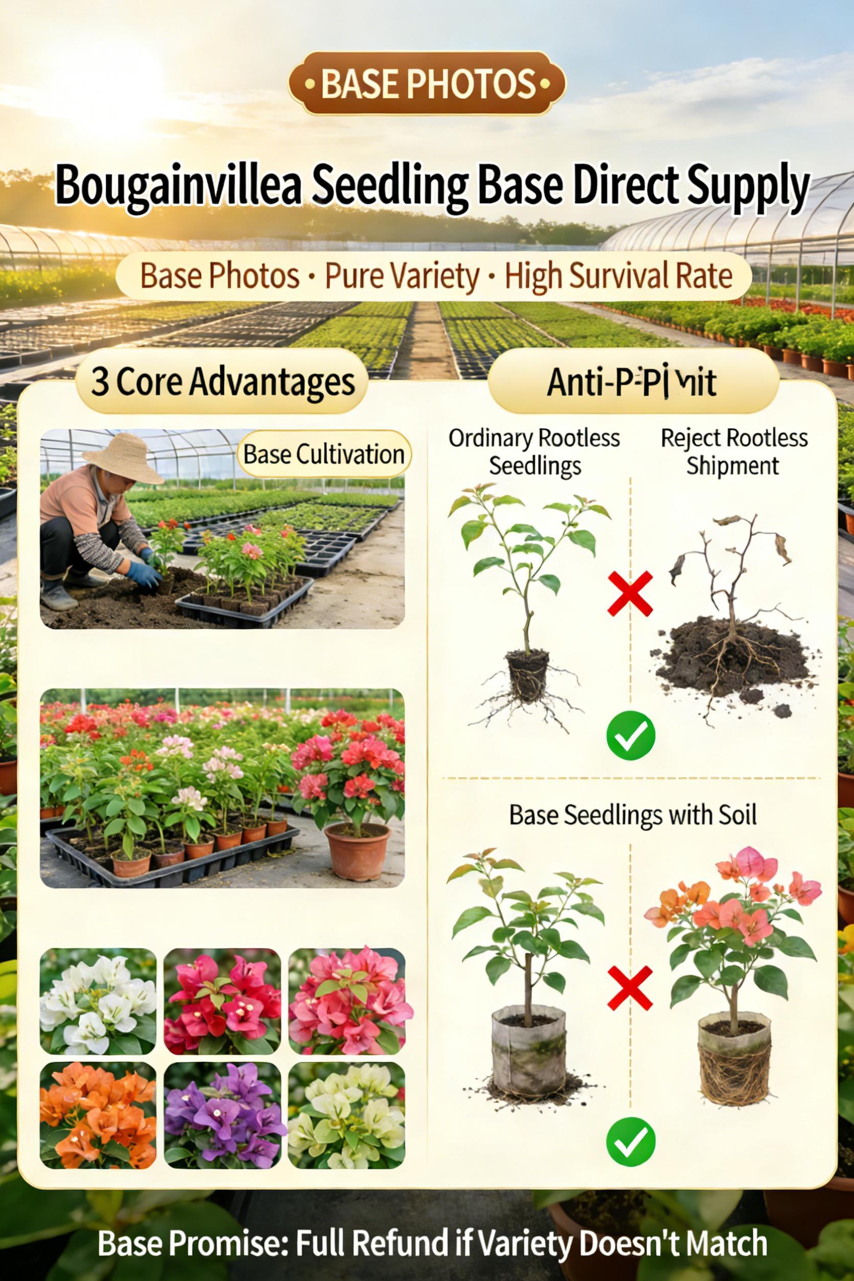 Bougainvillea Seedlings — A Vividly Colored Shrub and Easy-to-Care-for Garden Plant