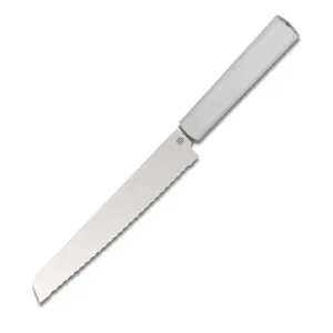 Butterfork Purest 8” Bread Knife, AR-RPM9 Stainless Steel, Replaceable ABS Handle, Light Grey