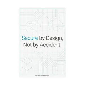 Secure by Design Poster - Cybersecurity Wall Art - Security Architect Gift - DevSecOps Office Decor - Circuit Board Tech Print - InfoSec