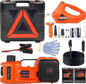 5-Ton Electric Car Jack Kit 12V | Hydraulic Lift with Battery, Electric Impact Wrench & Portable Emergency Tool Set