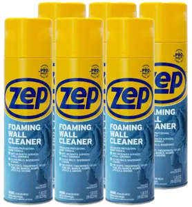 Zep Foaming Wall Cleaner,18 oz, Removes Stains Without Damaging Finishes 6pack ZXG