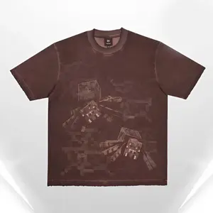 Spider Pixel Pullover Fade All Over Print Wash T-Shirt