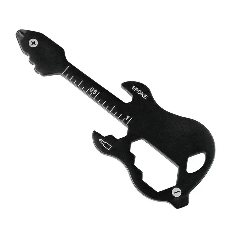 Guitar Wrench Bottle Opener Multi-Functional Edc Tool Card, Portable Electric Guitar Tool with High Precision Durable Parts, Multifunctional Tool