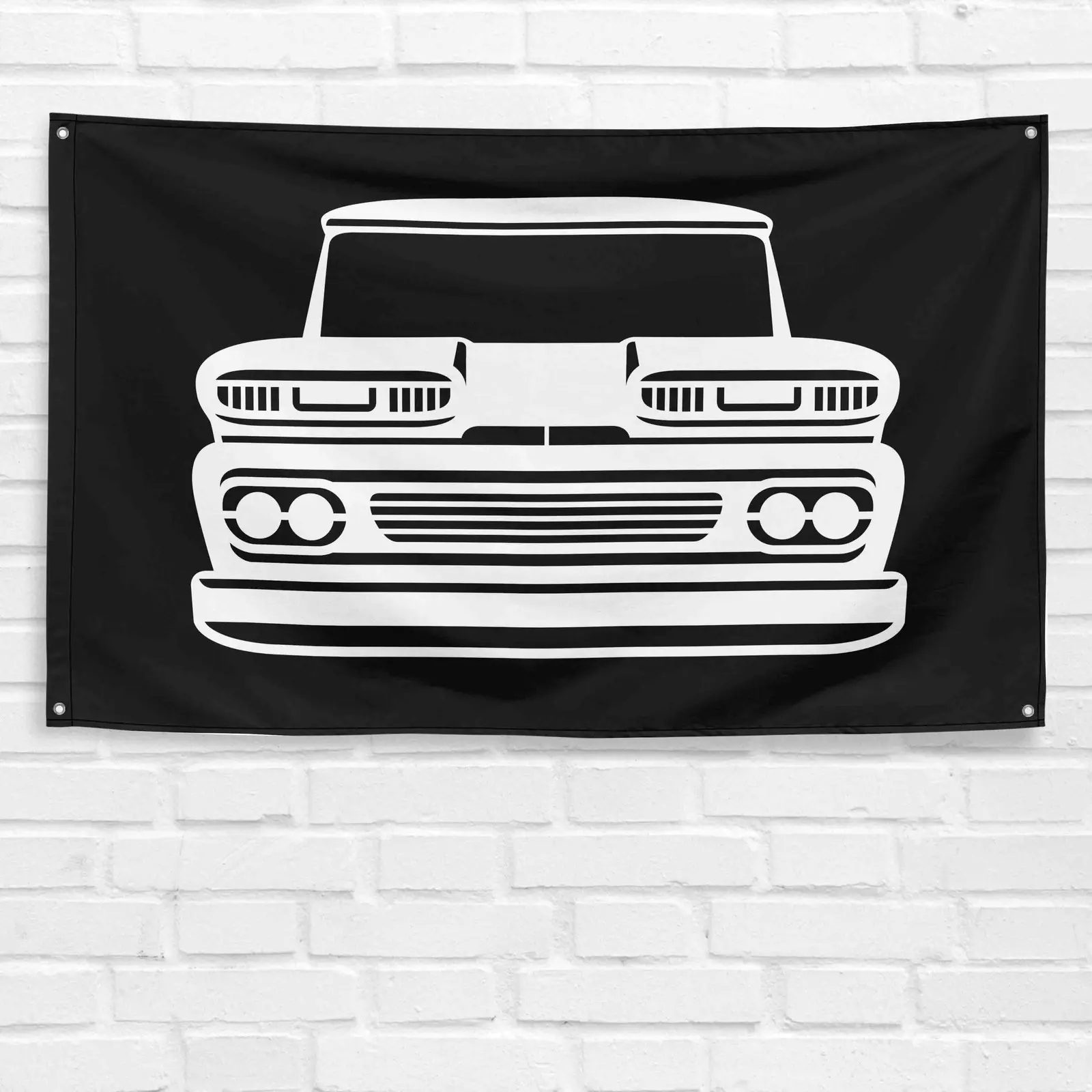 Unbranded & Handmade 3x5 ft Polyester Fabric Truck Flag, Vibrant Print Decor for C10 Truck Fans, Garage Wall Banner Gift, Birthday Gift Ideas, Chevy Emblem Tapestries
