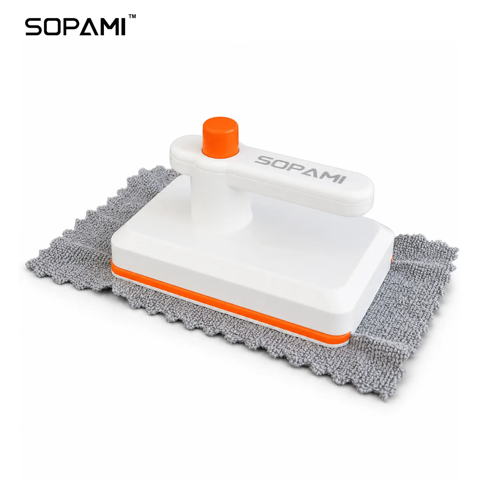 SOPAMI Mini Multi-Functional Mop - Press-to-Lock Handheld Cleaning Tool with 10 Microfiber Pads, No-Touch Wipe-and-Throw Design, ABS+PP Material, for Kitchen, Living Room, Bedroom, Bathroom & Garage Surface Cleaning
