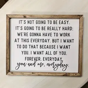 The Notebook Quote Farmhouse Sign | Love Quotes | Master Bedroom Poster| Farmhouse Home Decor | Romantic Quote Signs | Poster No Frame
