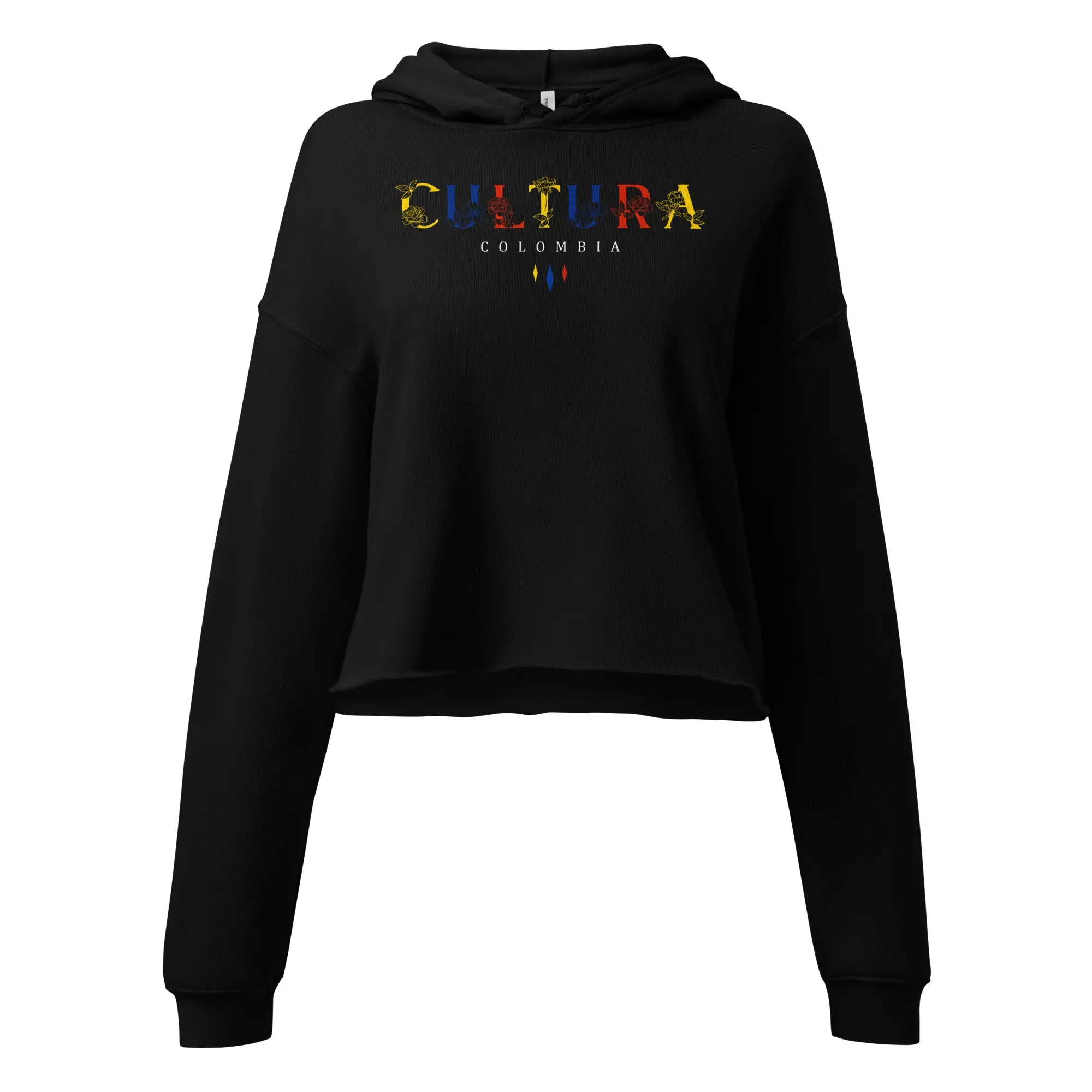 Colombia Women's Crop Hoodie – Black