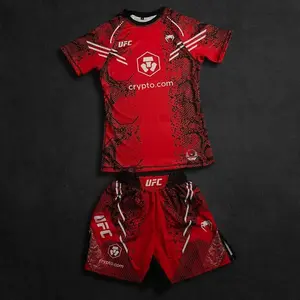 UFC New Octagonal Cage Fighting Night Men's and Children's MMA Loose Breathable Speed Drying Boxing Training Sports Set