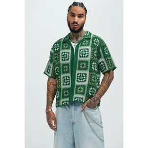 Nolan Textured Shirt - Green/combo