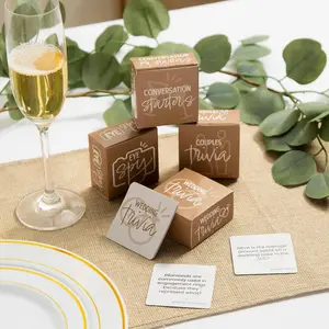 Engaging Mini Wedding Table Game Assortment with 50 Cards - 4 Pc.