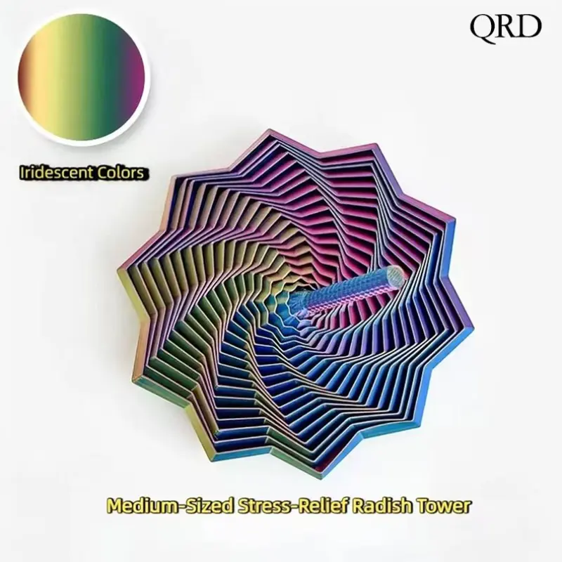 Qrd 3D Printed Sensory Fidget Toy, Hand Fidget, Star Shaped Retractable Design, Visually Engaging, Audibly Satisfying, Stress Relief Tool