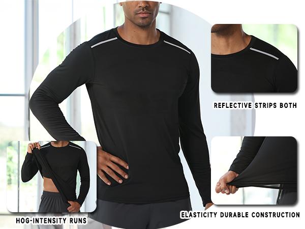 RPOVIG Men's Tracksuit Sweatsuits 3 Piece Windproof Jacket Long-Sleeve T-Shirts Pants Athletic Hiking Camping Jogger Outfits