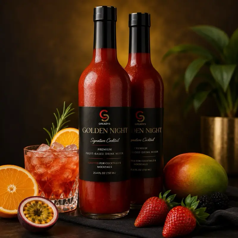 GREADYS Golden Night Signature Cocktail Mixer – Premium Fruit-Based Drink Mix