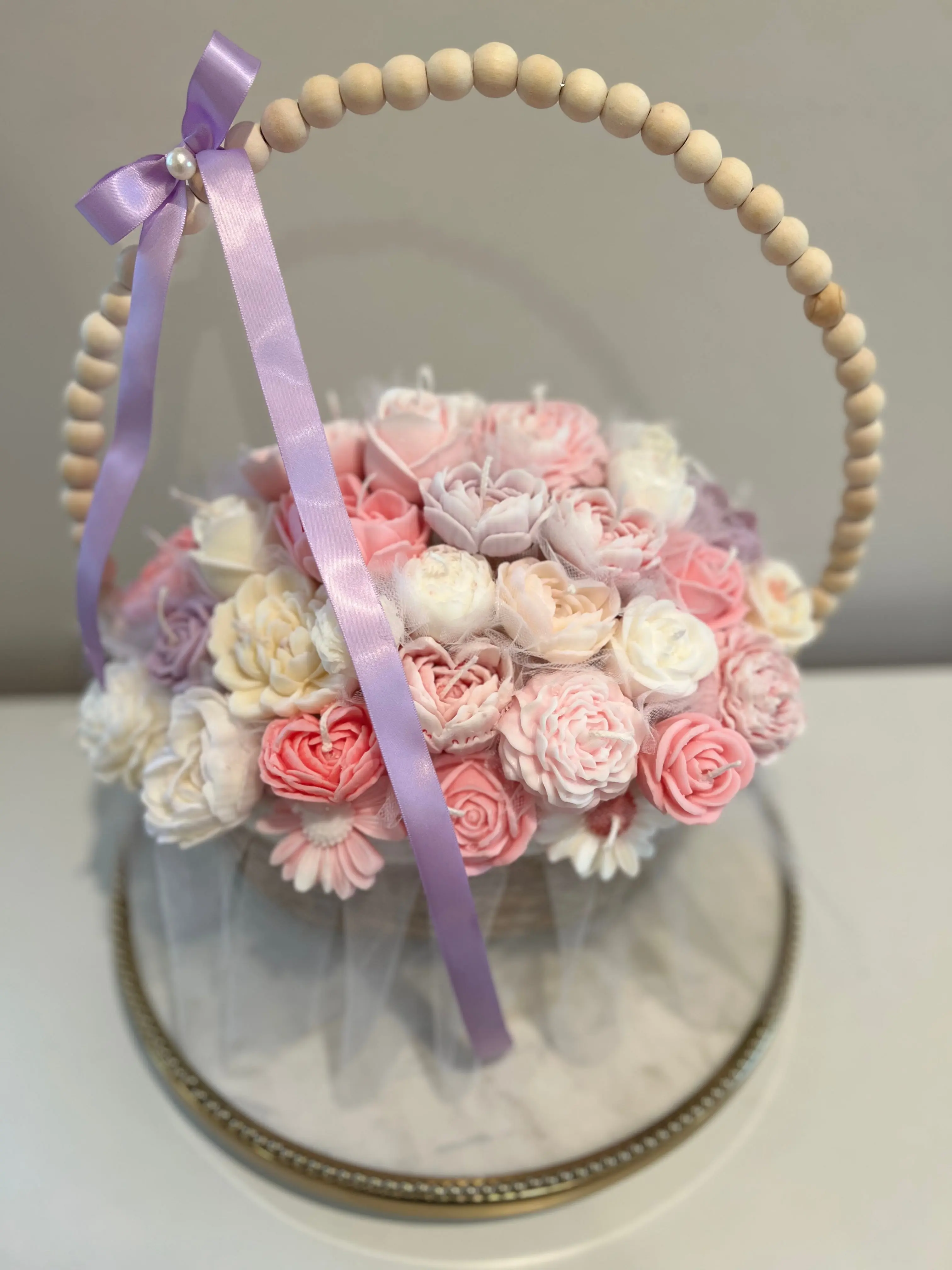 Floral Candle Basket