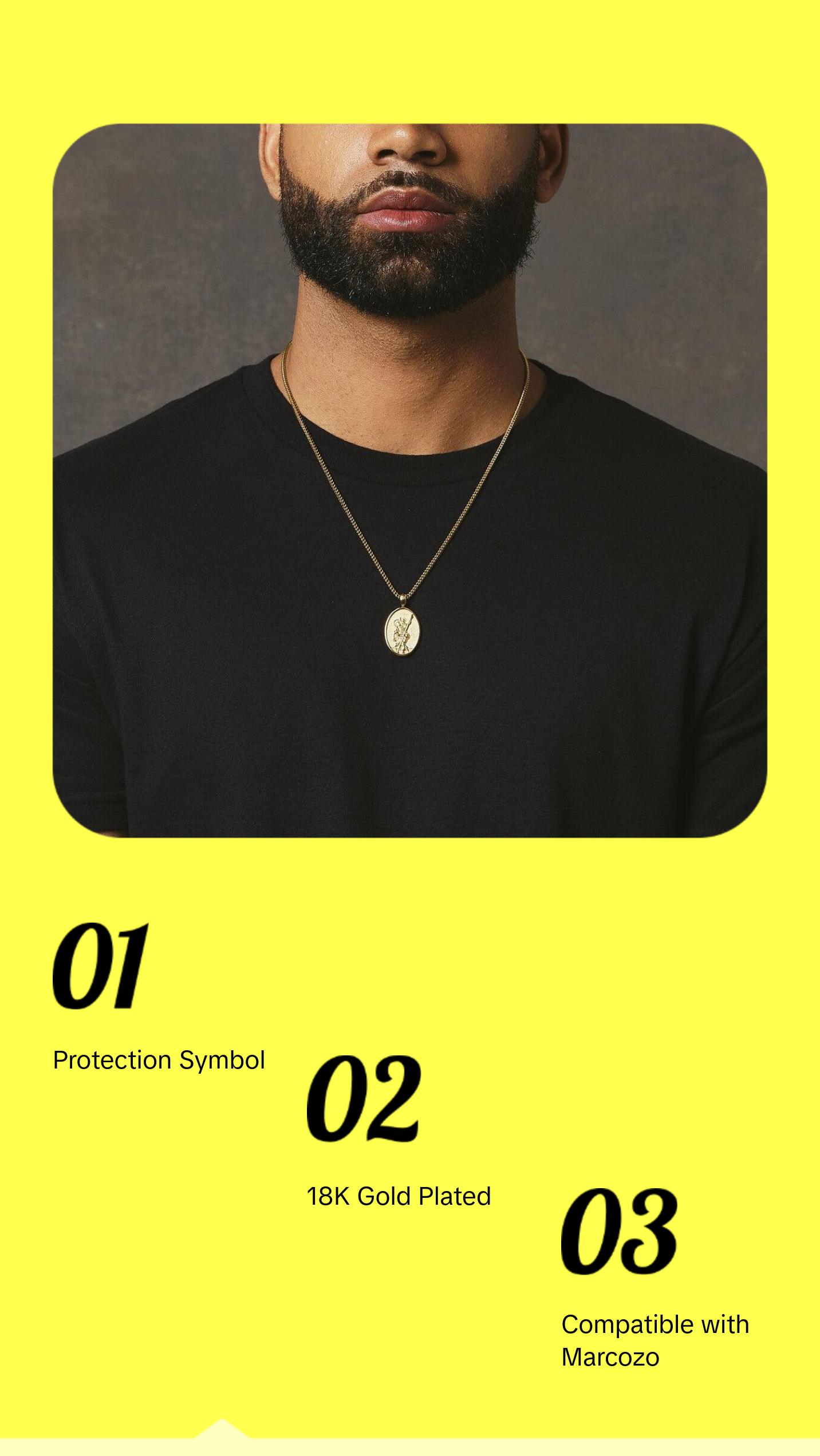 St. Christopher Pendant - Gold