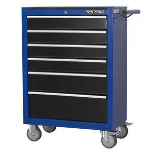 Tool Cabinet Tool Cart with 6 Drawers and Wheels, Metal Rolling Tool Box Locked Drawers Storage Organizer Cabinet  for Garage, Warehouse, Repair Shop, Workshop, Tool Dorm Brand