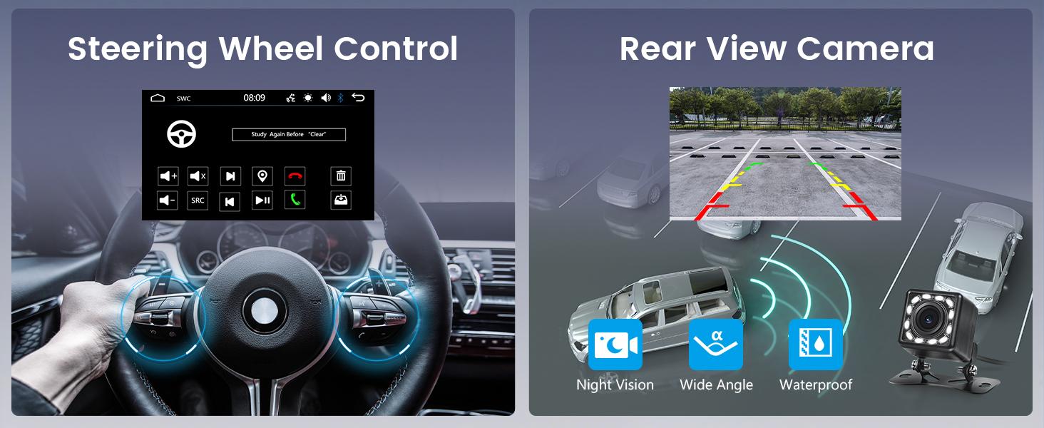 Double Din Car Radio Stereo, 7 inch Touch Screen Radio for Car Stereo Receivers, 2 Din Bluetooth Radio, Backup Camera, SWC, Mirror Link, Support FM/EQ/AUX, Type-C & USB Charging Double Din Car Radio Stereo, 7 inch Touch Screen Radio for Car Stereo Receivers, 2 Din Bluetooth Radio, Backup Camera, SWC, Mirror Link, Support FM/EQ/AUX, Type-C & USB Charging