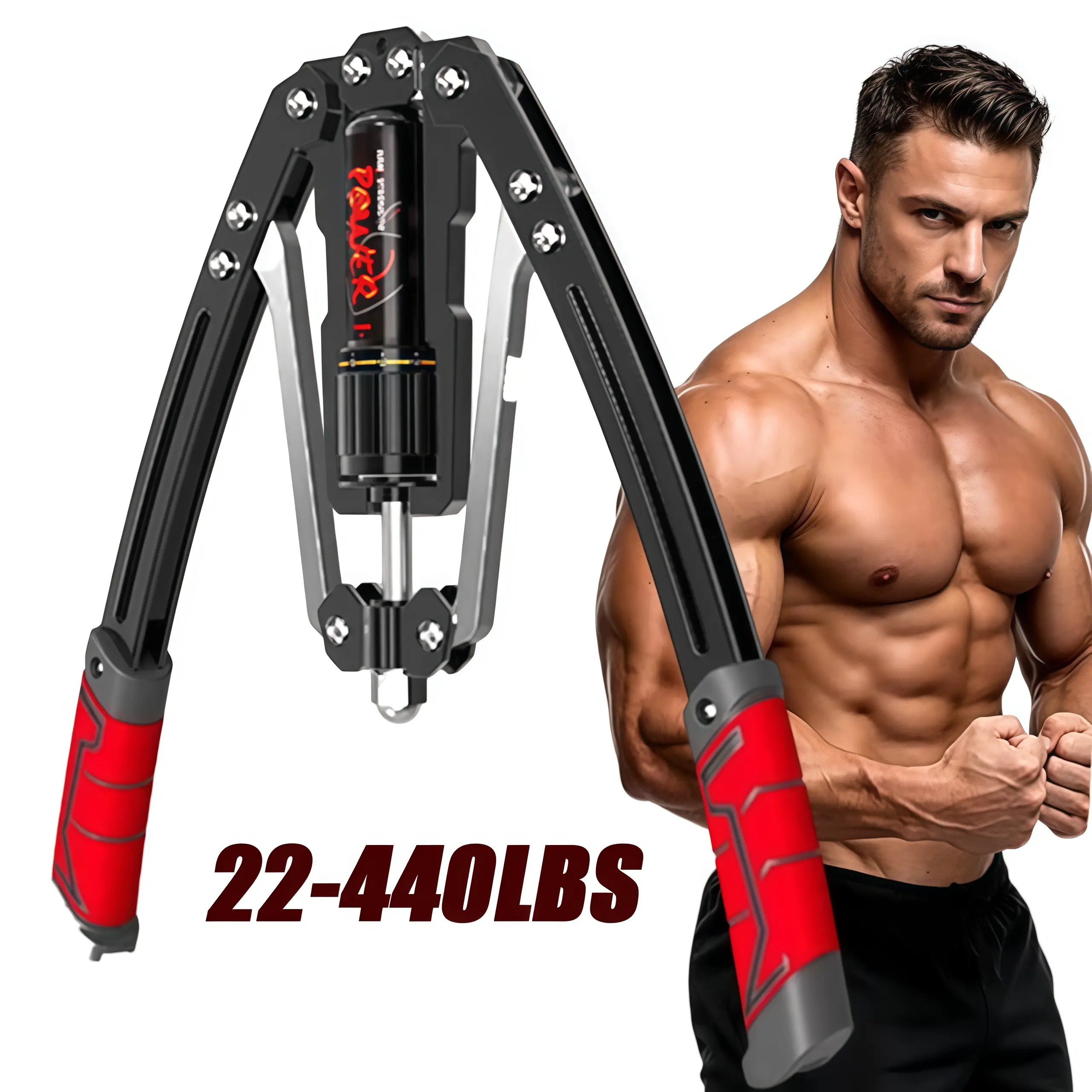 Twister Arm Exerciser-Suitable for all fitness levels- Adjustable 22-440lbs Hydraulic Power,Highly durable， Shoulder Muscle Training Fitness Equipment,Home Chest Expander,  Arm Enhanced Exercise Strengthener-effectiveness in building upper body strength.
