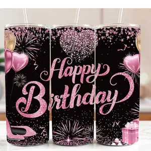 Customized Birthday 20 Ounce Tumblers - Perfect for Celebrations - Bottle, Drinkware