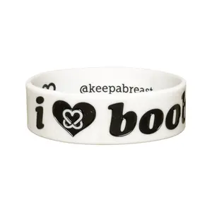 i love boobies! Classic Bracelet - Snow Black