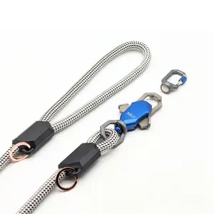 Up Dog Patented Magnetic Dog Leash with One-Hand Clip System Heavy-Duty Rope Secure Magnetic Hardware Chew-Proof Clasp for Strong Pullers Real Climbing Rope Reinforced