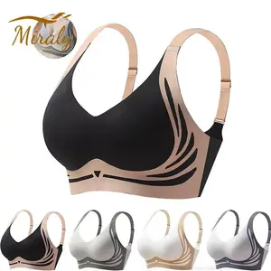 Women’s Seamless Push Up Bra – Wireless Full Coverage Support Bra with Adjustable Straps Soft Anti-Sagging Underwear