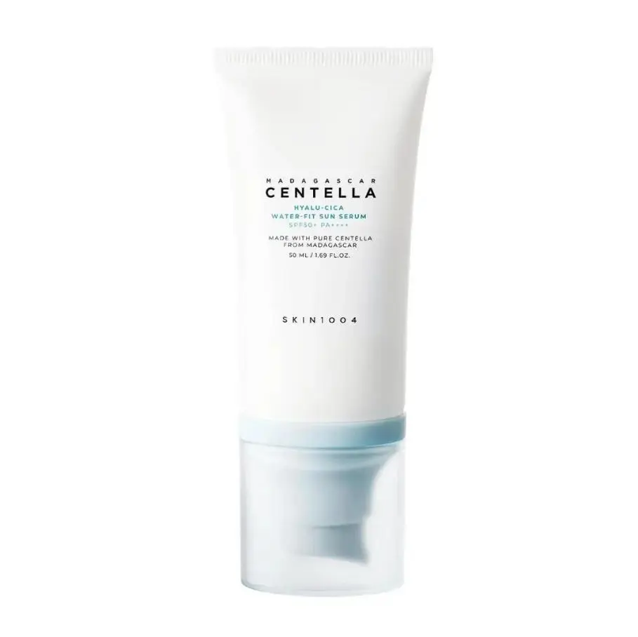 SKIN1004 Centella Hyalu-Cica Water-Fit Sun Serum Original Korean Formulation SPF 50+PA++++, Lightweight Sunscreen for Daily Use, Travel Essentials, Korean Sunscreen, No White Cast, Watery and Creamy Texture, Korean Skin Care, Sunscreen for Sensitive Skin