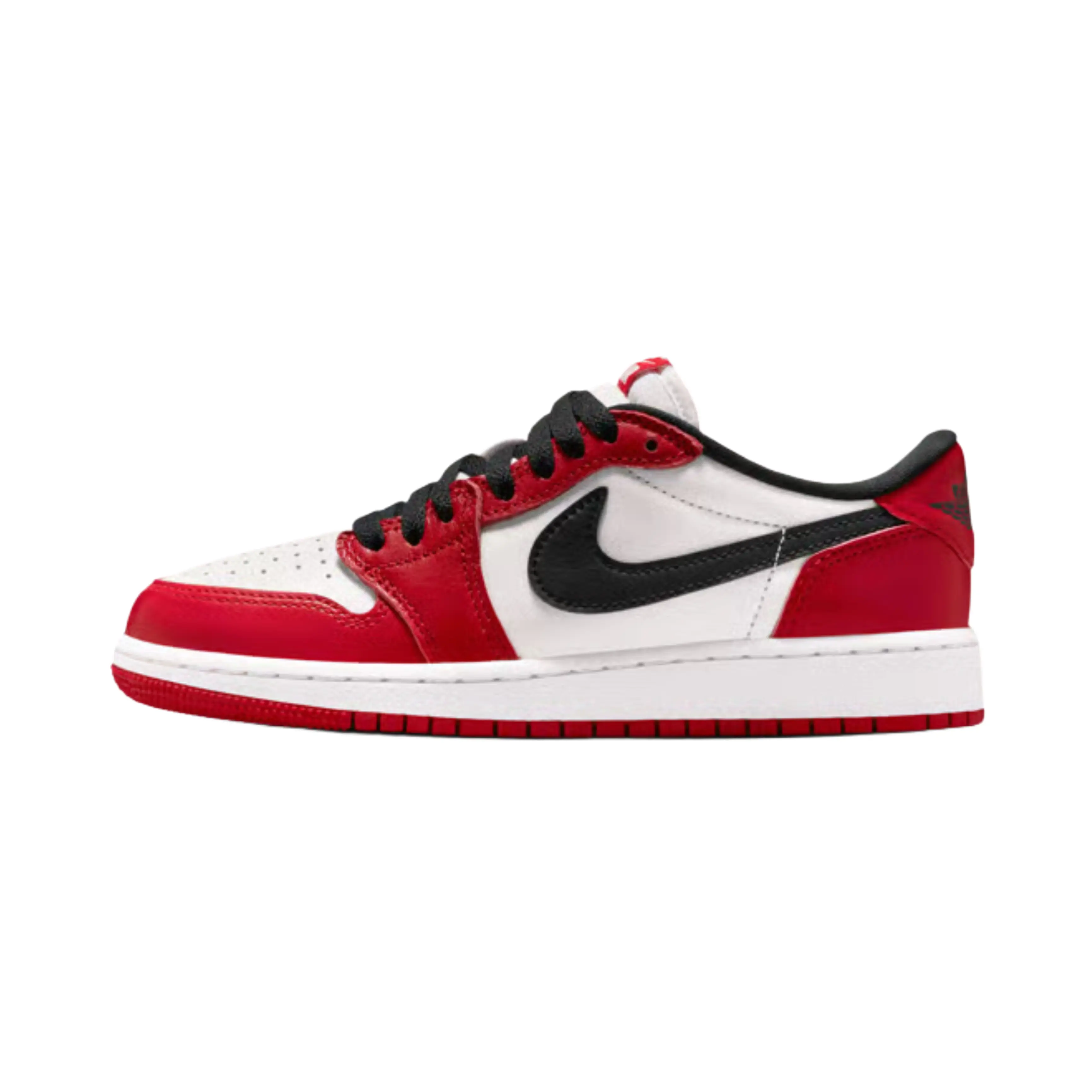 Nike Air Jordan 1 Retro Low OG 'Chicago' 2025 - Youth/Women’s Athletic Sneaker, Casual Trainers, Sports Shoes for Daily Fashion Footwear, Girl, Walking Shoes, Leather, Low Top, Grade School, Classic Panels