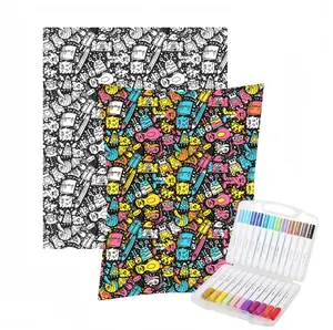 DIY Color Your Own Blanket with 24  Markers, Customizable Fuzzy Velvet Blanket for Creative Personalization, Artistic Home Decor & Cozy Gift Idea