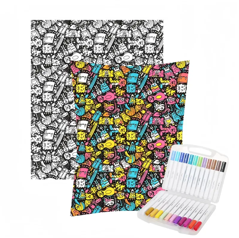 DIY Color Your Own Blanket with 24  Markers, Customizable Fuzzy Velvet Blanket for Creative Personalization, Artistic Home Decor & Cozy Gift Idea