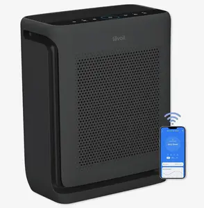 LEVOIT Air Purifiers for Home Large Room Up to 1800 Ft², Air Quality Monitor, Smart WiFi, HEPA for Allergies, Pet Hair, Pollen, Vital 200S, Black