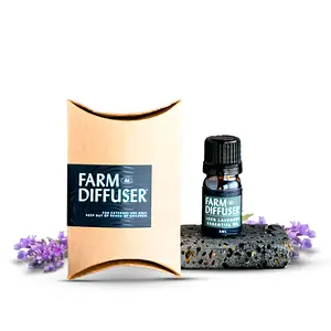 Lava Rock Shower Diffuser - Reusable Septic Safe Everyday Spa Experience with Oregon Lavender Essential Oil for Aromatherapy