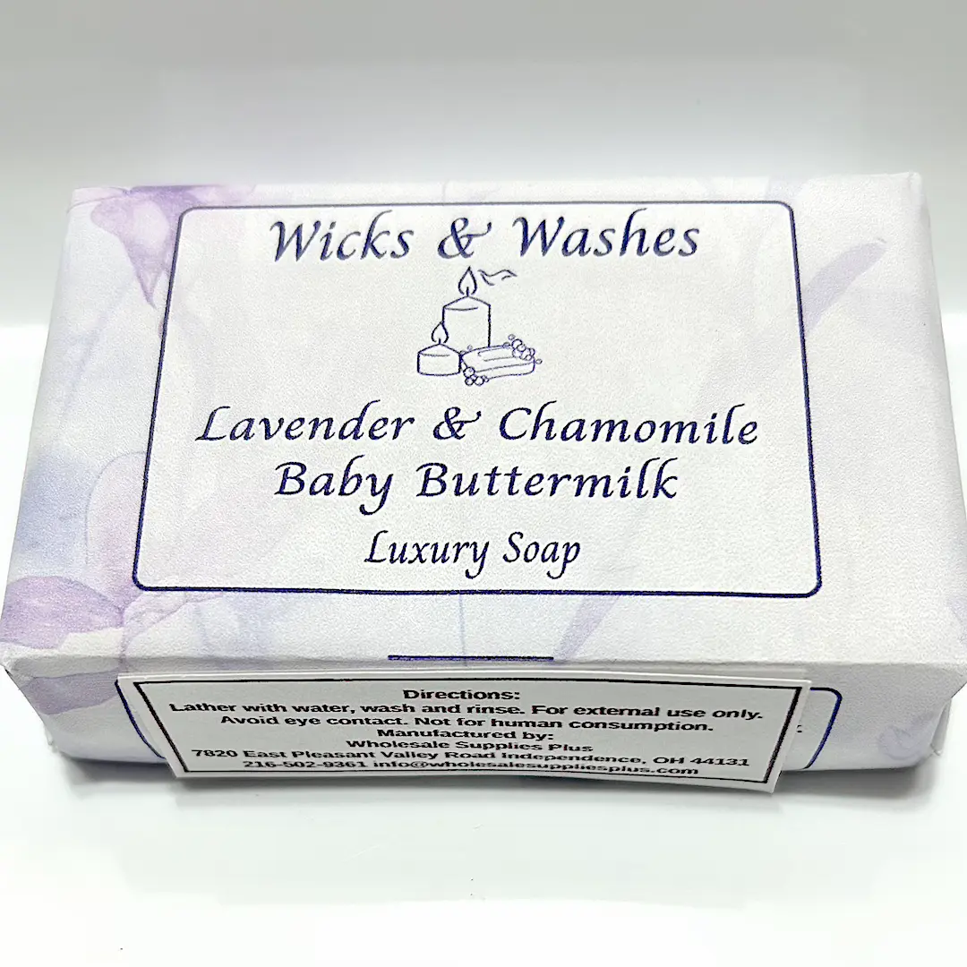 WW's Luxury Baby Buttermilk Soap Bars with Lavender, Chamomile - Gentle, Soothing Scent for Body Care Cleansing, Daily, Single Item