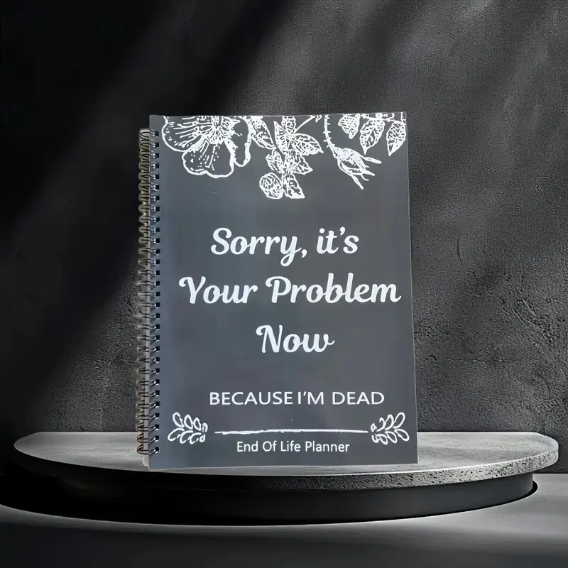 Humor-Infused End-of-Life Planner Notebook - Easy-to-Use Layout Personal Organizers for Peace of Mind, Death Binder & Document Kit for Final Wishes, Possessions & Personal Affairs