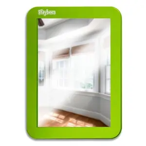 Magnetic Locker Mirror - 5" x 7" Green - Ideal for School Locker, Refrigerator, and Home Use Decor Metal Reflection Durable