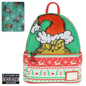 How the Grinch Stole Christmas Grinch Christmas Sweater Mini-Backpack - Entertainment Earth Exclusive