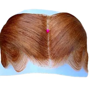 Ready To Wear Glueless Gele Turban Frontals 13x4 Human Hair Full Frontal Color 30 Natural Looking Hairpiece