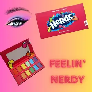 Nerds inspired eyeshadow palette Makeup Shimmer Mirror Cosmetic Pallete Matte Creamy Glitter Smooth