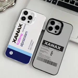 PIKPAKA x-XANAX Chill Pill Phone Case For iPhone 17 16 15 14 13 12 11 Pro Max Air Matte Laser Aurora Shockproof Funda  Anti-Drop Anti-Fingerprint Cover